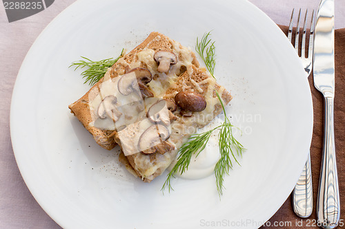 Image of Salty pancakes with mushrooms