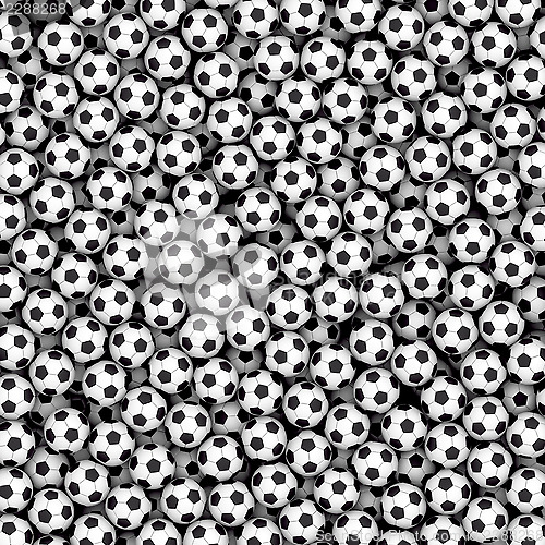Image of Background composed of many soccer balls
