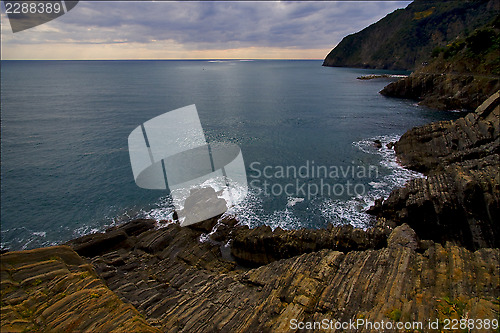 Image of  and coastline in via dell amore 