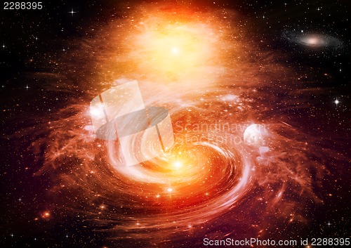 Image of galaxy in a free space