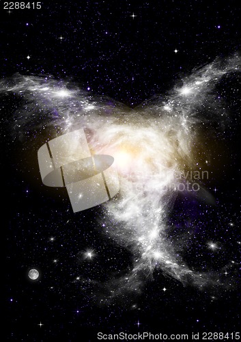 Image of galaxy in a free space