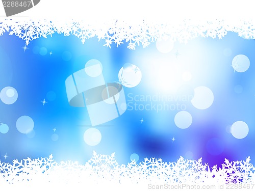 Image of Blue background with snowflakes. EPS 10