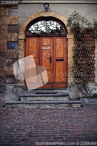 Image of  door and grate  in  bellinzona 