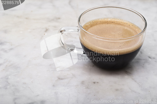 Image of cup of italian coffee isolated on marble