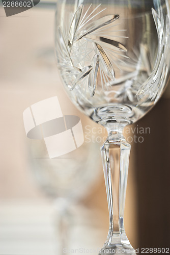 Image of old crystal wineglass