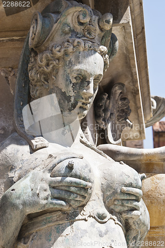 Image of Detail of Neptune Fountain in Bologna