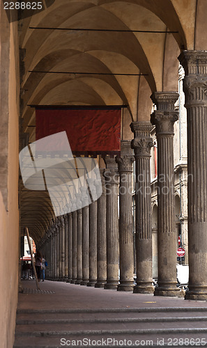 Image of ancient porch in bologna