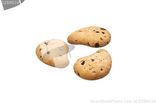 Image of Cookies with chocolate drops isolated 