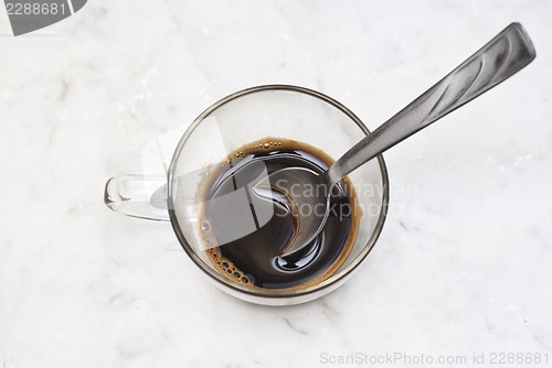 Image of cup of italian coffee isolated on marble