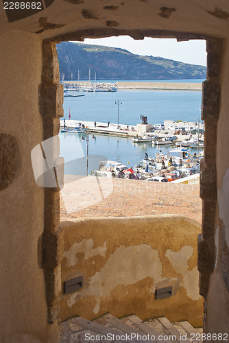 Image of view of the harbor at Castellammare del Golfo 