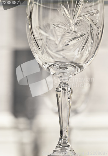 Image of old crystal wineglass