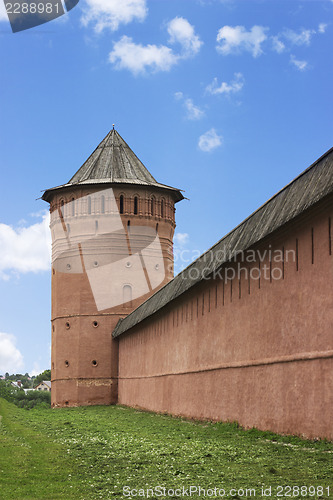 Image of Tower of the fortress wall in the city of Suzdal