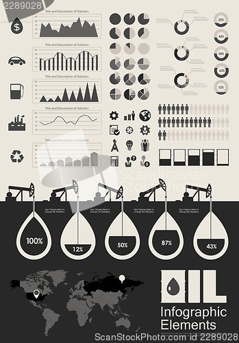 Image of Oil Industry Infographic Elements