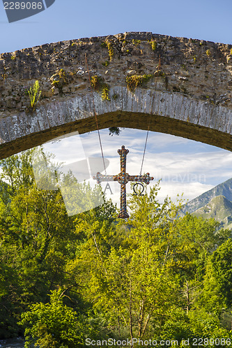 Image of Roman stone bridge in Cangas de Onis