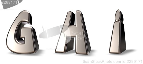 Image of metal letters