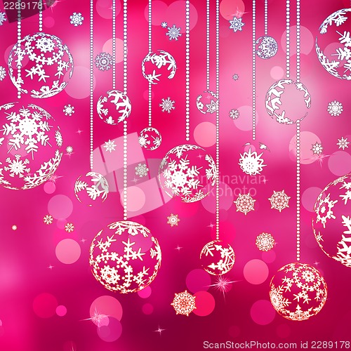 Image of Christmas background with baubles. EPS 10