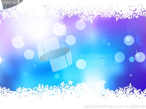 Image of Blue background with snowflakes. EPS 10