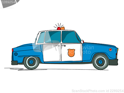 Image of Police car cartoon