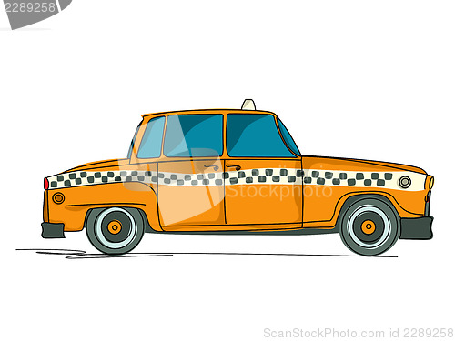 Image of Cartoon yellow cab