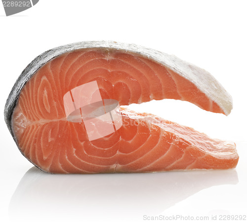 Image of Slice Of A Raw Salmon