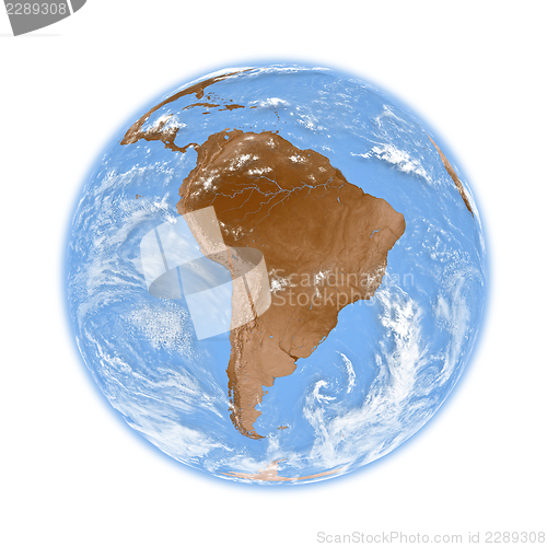 Image of South America on Earth