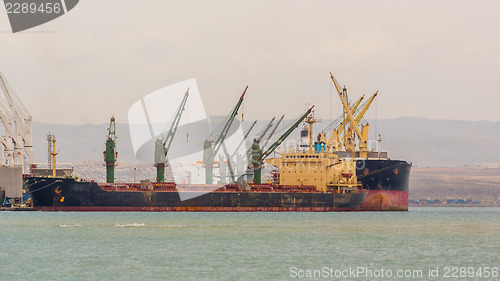 Image of Ship on Djibouti port