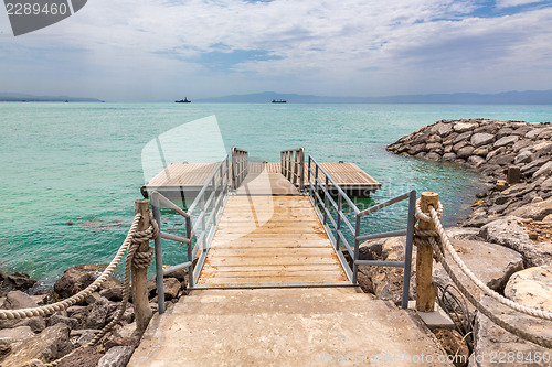 Image of Deck on Red sea shore