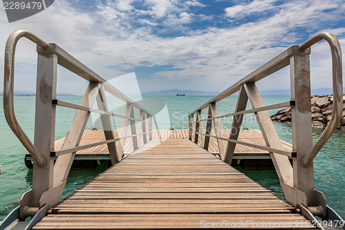 Image of Deck on Red sea shore