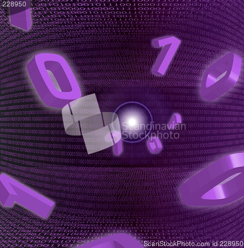 Image of zero and one purple