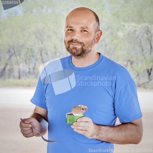 Image of man eating