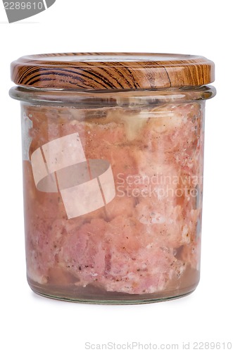 Image of Canned meat in glass jar