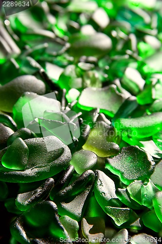 Image of glass pieces polished by the sea