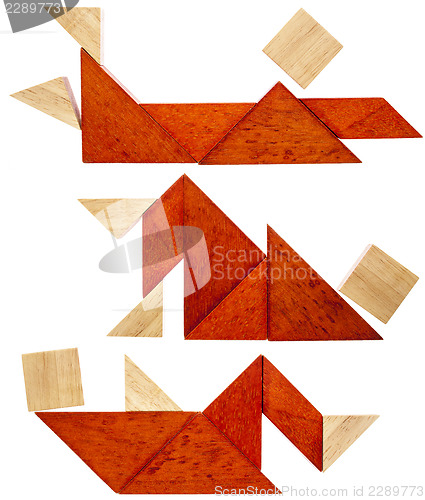 Image of tangram resting figures