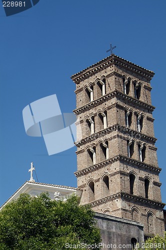 Image of Classic church tower in Rome