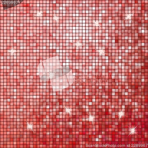 Image of Red abstract mosaic background. EPS 10