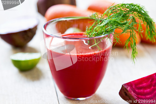 Image of Beetroot with Carrot and lime juice