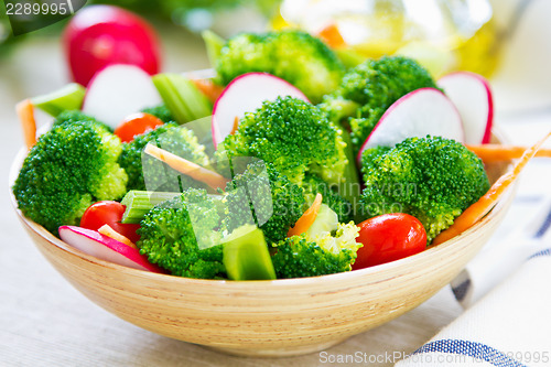 Image of Broccoli with celery and radish salad