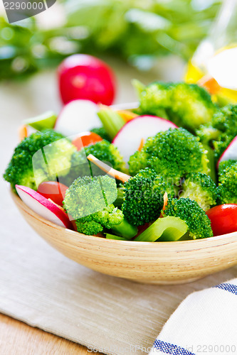 Image of Broccoli with celery and radish salad