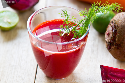 Image of Beetroot with Carrot and lime juice
