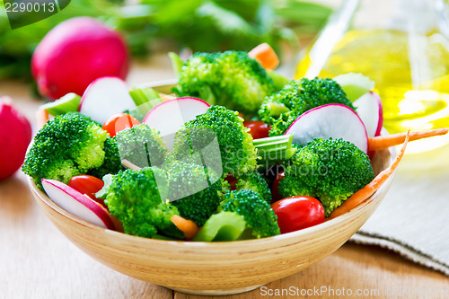 Image of Broccoli with celery and radish salad