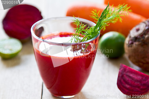 Image of Beetroot with Carrot and lime juice