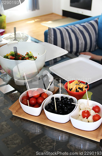 Image of Mix of salads on the table