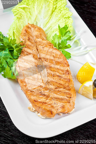 Image of Grilled salmon steak