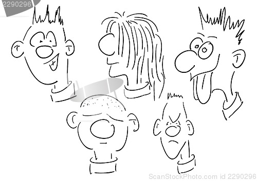 Image of cartoon faces