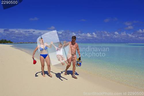 Image of happy family on vacation