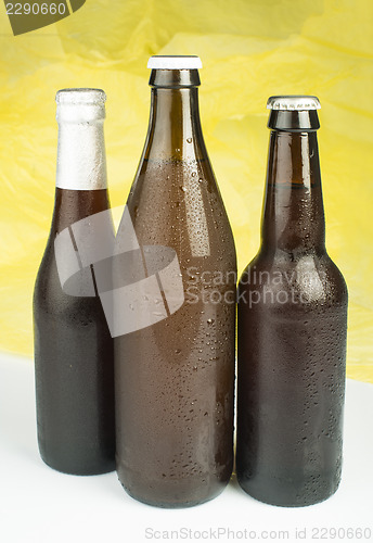 Image of Brown Beer bottles isolated