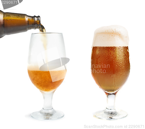 Image of Bottle of beer and beer mug