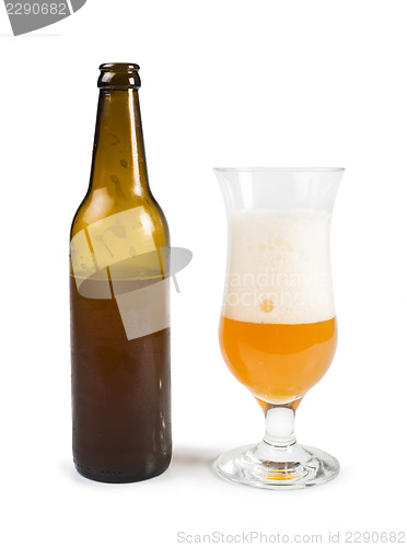 Image of Bottle of beer and beer mug