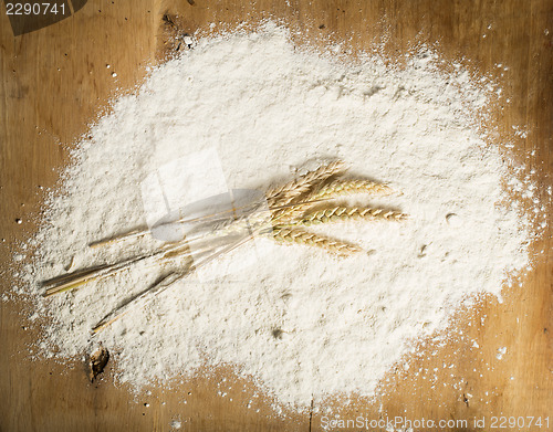 Image of Pile of flour and wheat