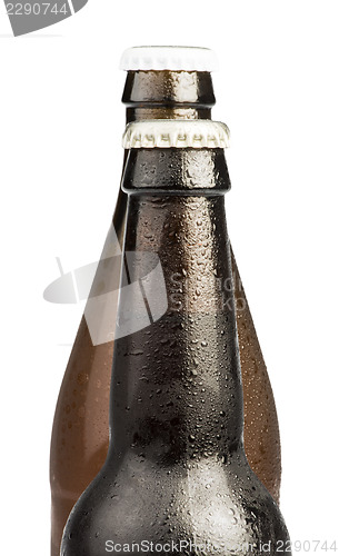 Image of Brown Beer bottles isolated